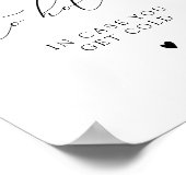 ASHER Elegant Calligraphy Wedding Blanket Sign Poster (Hoek)