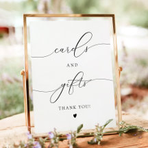 ASHER Elegante Calligraphy Kaarten en Cadeaus Bord