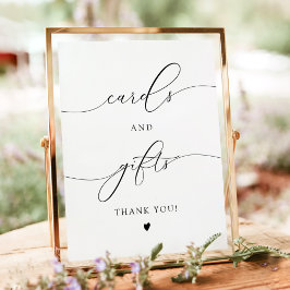 ASHER Elegante Calligraphy Kaarten en Cadeaus Bord Poster
