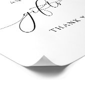 ASHER Elegante kalligrafie kaarten en cadeaus bord Poster (Hoek)