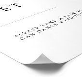 ASHER Elegante Kalligrafie Wedding Flip Flop Poster (Hoek)