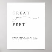 ASHER Elegante Kalligrafie Wedding Flip Flop Poster (Voorkant)