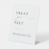 ASHER Elegante Kalligrafie Wedding Flip Flop Reclamebord Met Voetstuk (Voorkant)