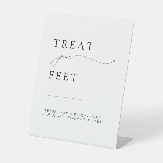 ASHER Elegante Kalligrafie Wedding Flip Flop Reclamebord Met Voetstuk (Voorkant)