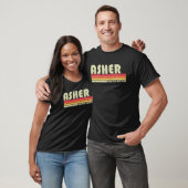 ASHER Gift Name Personalized Funny Retro B T-shirt (Unisex)