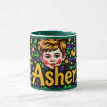 ASHER ~ GLANZEND Sequin Afbeelding ~ Mok