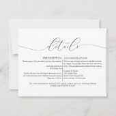 ASHER Moderne Elegant Calligraphy Script Details Kaart (Voorkant)