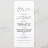 ASHER Moderne Elegant Calligraphy Script Menu (Voorkant)