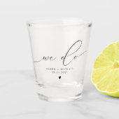 ASHER Moderne elegante kalligrafie die we maken Shot Glas (Voorkant)