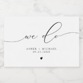 ASHER Moderne elegante kalligrafie die we maken Sparkling Wijnetiket (Enkel label)