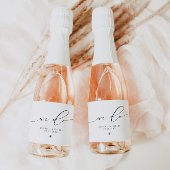 ASHER Moderne elegante kalligrafie die we maken Sparkling Wijnetiket