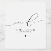 ASHER Moderne elegante kalligrafie die we maken Wijn Etiket (Enkel label)