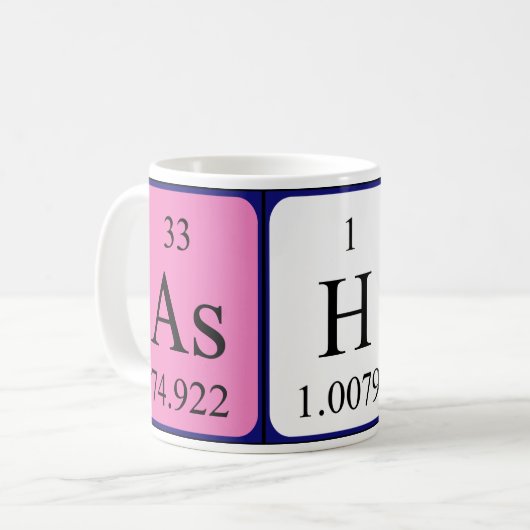 Asher periodieke lijstnaam mok (Voorkant links)