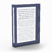 Asher Yatzar Hebrew Blessing Dusty Blue Fotoblokken (Links)