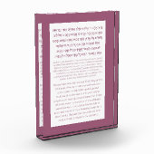 Asher Yatzar Hebrew Blessing Dusty Pink Fotoblokken (Links)