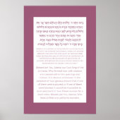Asher Yatzar Hebrew Blessing Dusty Pink Poster (Voorkant)