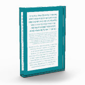 Asher Yatzar Hebrew Blessing Turquoise Fotoblokken (Links)
