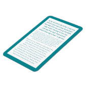 Asher Yatzar Hebrew Blessing Turquoise Magneet (Linkerzijde)