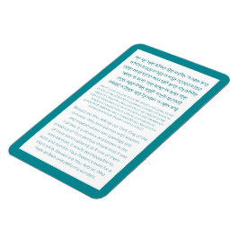 Asher Yatzar Hebrew Blessing Turquoise Magneet