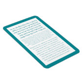 Asher Yatzar Hebrew Blessing Turquoise Magneet (Rechterzijde)