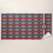 Ashes and Embers Argyle Beach Towel Strandlaken (Voorkant)