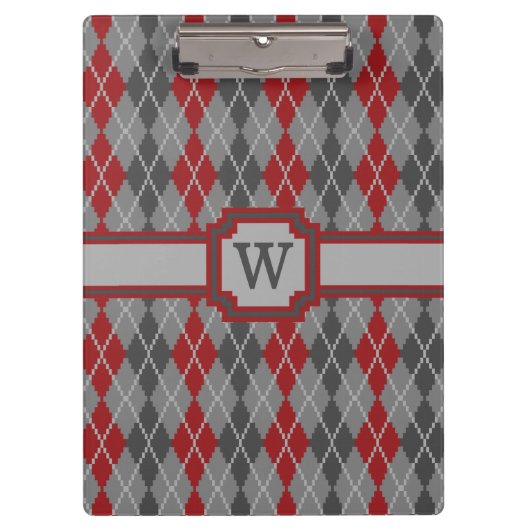Ashes and Embers Argyle Clipboard Klembord (Voorkant)