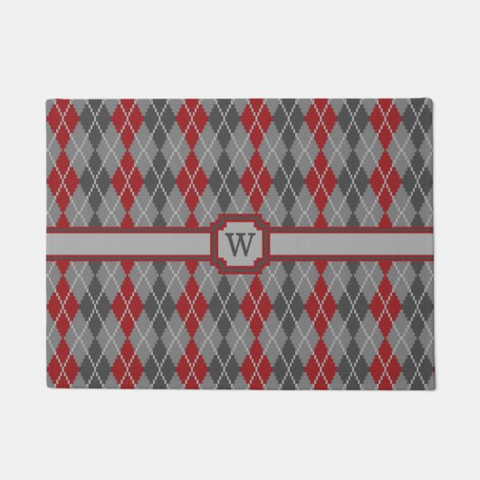 Ashes and Embers Argyle Doormat Deurmat (Voorkant)