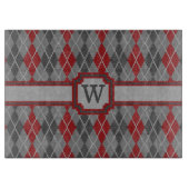 Ashes and Embers Argyle Glass Cutting Board Snijplank (Voorkant)