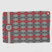 Ashes and Embers Argyle Golf Towel Golfhanddoek (Horizontaal)