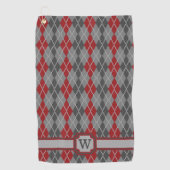 Ashes and Embers Argyle Golf Towel Golfhanddoek (Voorkant)