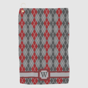 Ashes and Embers Argyle Golf Towel Golfhanddoek