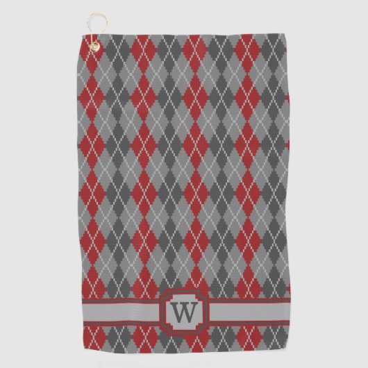 Ashes and Embers Argyle Golf Towel Golfhanddoek (Voorkant)