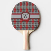 Ashes and Embers Argyle Ping Pong Paddle Tafeltennisbatje (Achterkant)