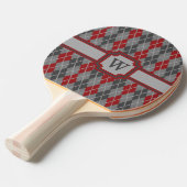 Ashes and Embers Argyle Ping Pong Paddle Tafeltennisbatje (Voorkant Gekanteld)