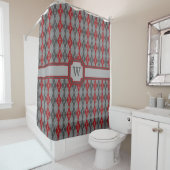 Ashes and Embers Argyle Shower Curtain Douchegordijn (In situ)
