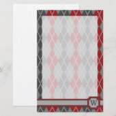 Ashes and Embers Argyle Stationery Briefpapier (Voorkant / Achterkant)