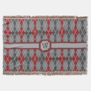 Ashes and Embers Argyle Throw Blanket Deken
