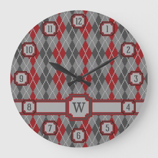Ashes en Embers Argyle Clock Grote Klok (Voorkant)