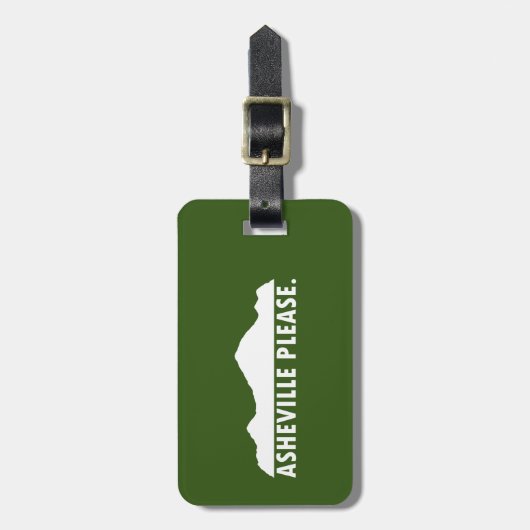 Asheville Alsjeblieft Bagagelabel (Voorkant verticaal)