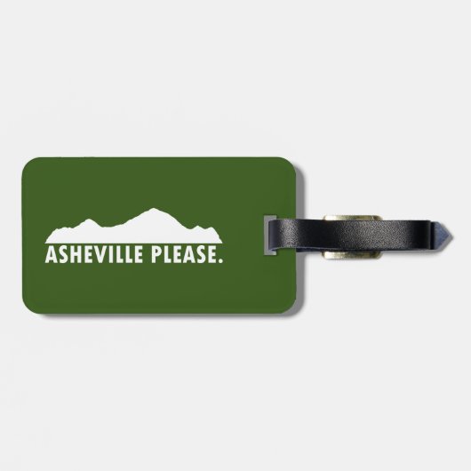 Asheville Alsjeblieft Bagagelabel (Achterkant horizontaal)