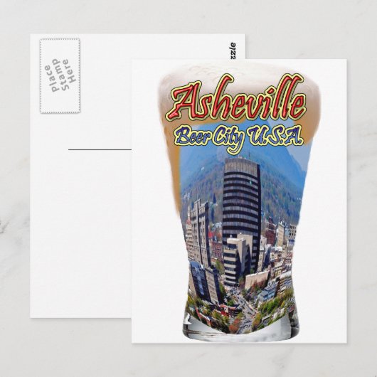 Asheville Beer City USA Briefkaart (Voorkant / Achterkant)