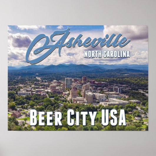 🍺 Asheville Beer City USA Poster (Voorkant)