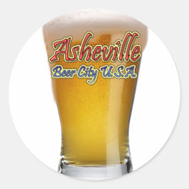 Asheville Beer City Verenigde Staten Ronde Sticker