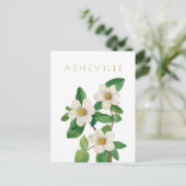  Asheville bloem midden eeuw Briefkaart (Staand voorkant)