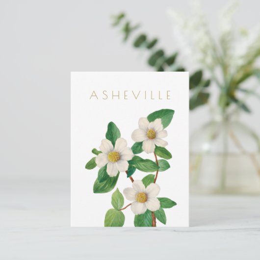  Asheville bloem midden eeuw Briefkaart (Staand voorkant)