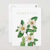  Asheville bloem midden eeuw Briefkaart (Voorkant / Achterkant)