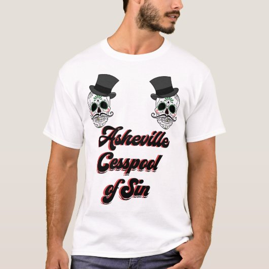 Asheville - Cesspool of Sin T-shirt (Voorkant)