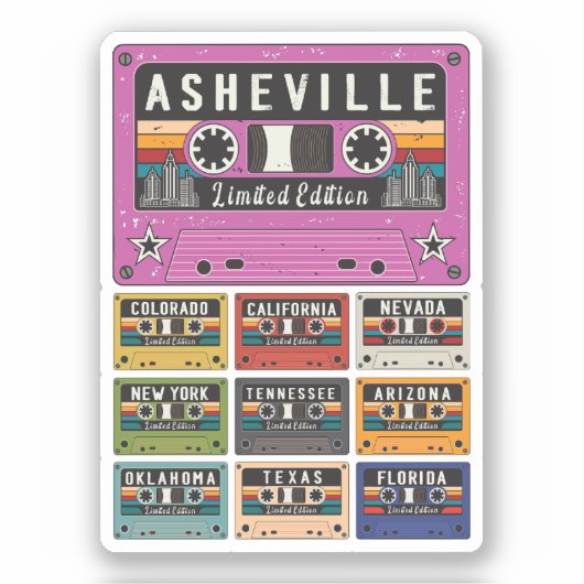  Asheville City reizen Sticker (Voorkant)