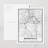 Asheville Kaart (Voorkant / Achterkant)
