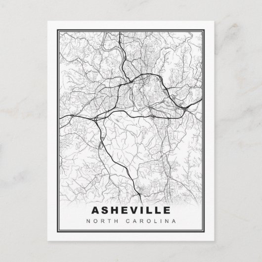 Asheville Kaart (Voorkant)